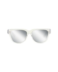 DIOR Xtrem 57mm Mirrored Square Sunglasses