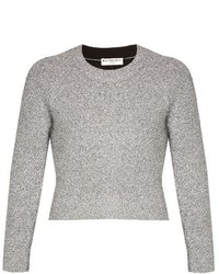 Balenciaga Round Neck Cropped Sweater