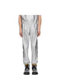 Gucci Black And Silver Gg Printed Lounge Pants