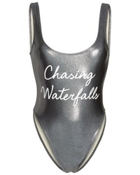Private Party Chasing Waterfalls Metallic One Piece Swimsuit
