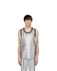 Gucci Black And Silver Gg Printed Tank Top