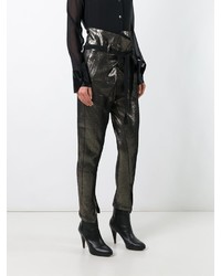 Ann Demeulemeester Bow Waist Tapered Trousers