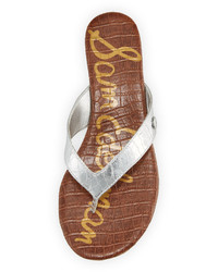 Sam Edelman Tanya Platform Thong Sandal Silver
