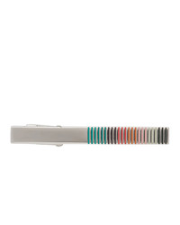 Paul Smith Silver And Multicolor Fine Stripe Tie Pin