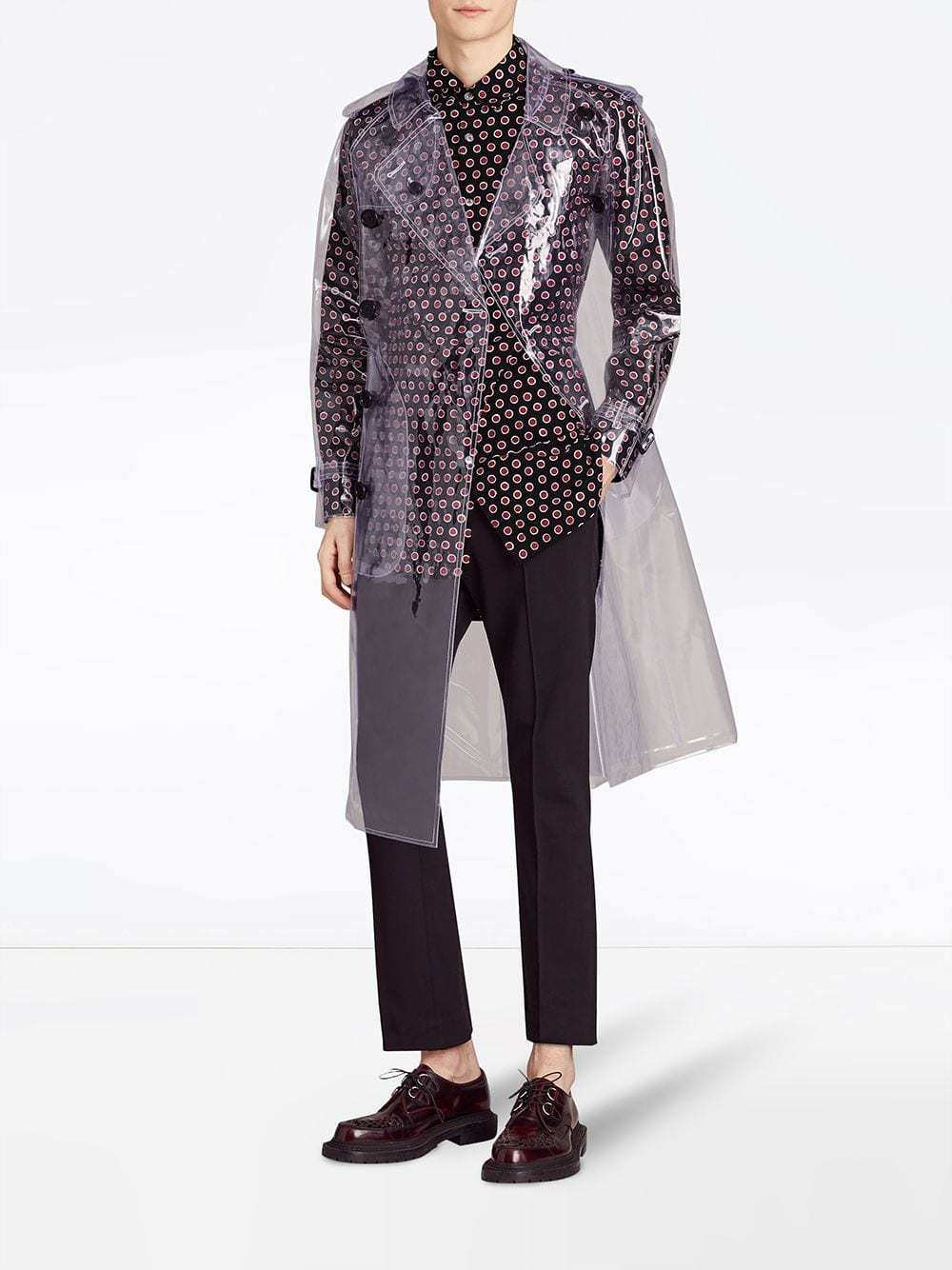 Burberry clear store trench coat