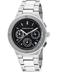 Kenneth Jay Lane 2119 Stainless Steelblack Sunray Chronograph Watches