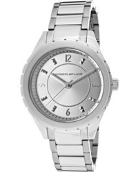 Kenneth Jay Lane 2218 Stainless Steelsilver Sunray Wrist Watches