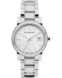 Burberry 34mm Stainless Steel Watch With 5 Link Strap