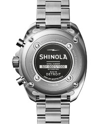 Shinola 44mm Rambler 600 Tachymeter Watch Silver