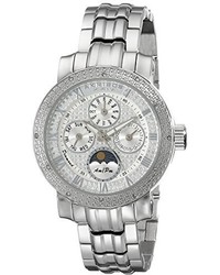 Akribos XXIV Ak614ss Grandiose Diamond Multi Function Stainless Steel Bracelet Watch