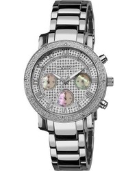 Akribos XXIV Akr440ss2 Grandiose Dazzling Diamond Chronograph Stainelss Steel Bracelet Watch