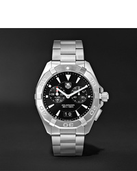 Tag Heuer Aquaracer Alarm Quartz 405mm Steel Watch Ref No Way111zba0928