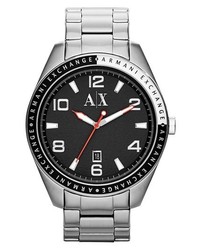 AX Armani Exchange Bracelet Watch 47mm Silver Black