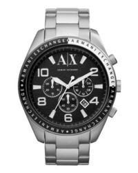 AX Armani Exchange Round Bracelet Watch 47mm Silver Black