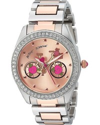 Betsey Johnson Bj00611 17 Two Tone Rose Inner Face Watches