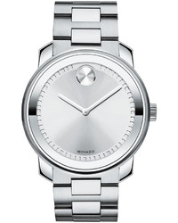 Movado Bold 425 Stainless Steel Watch Silver