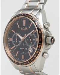 Hugo Boss Boss Driver Stainless Steel Chronograph Watch In Mixed Metal