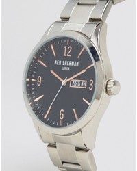 Ben Sherman Bracelet Watch In Silverblack
