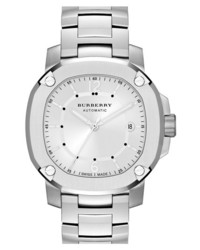 Burberry The Britain Automatic Bracelet Watch Silver