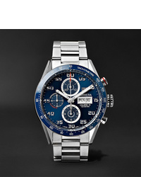 Tag Heuer Carrera Automatic Chronograph 43mm Polished Steel Watch Ref No Cv2a1vba0738