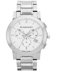 Burberry Check Stamped Chronograph Bracelet Watch 44mm