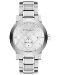 Burberry Check Stamped Stainless Steel Watch