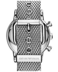 Emporio Armani Chronograph Mesh Strap Watch 46mm
