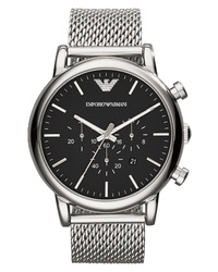 Emporio Armani Chronograph Mesh Strap Watch