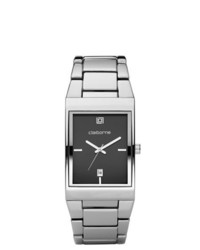 Claiborne Silver Tone Ionic Plating Watch