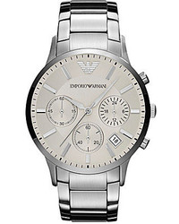Emporio Armani Classic Silvertone Chronograph Watch