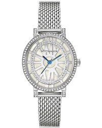 Wittnauer Crystal Accent Oval Stainless Steel Mesh Watch Wn4038
