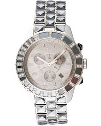 Christian Dior Crystal Studded Chronograph Watch