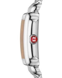 Michele Deco 16 Diamond Dial Watch With Bracelet 29mm X 31mm Silver Coco