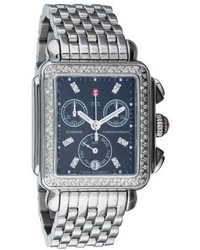 Michele Diamond Deco Chronograph Watch