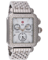 Michele Diamond Deco Chronograph Watch