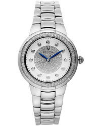 Bulova Diamond Stainless Steel Bracelet Watch 34mm 96r168