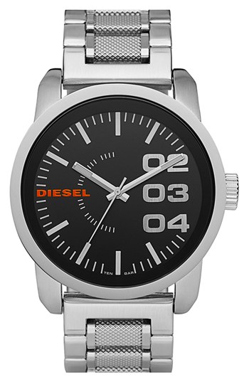 Diesel Griffed Chronograph Black Silicone Watch and Bracelet Set -  DZ4650SET - Watch Station