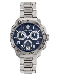 Versace Dylos Chrono Stainless Steel Bracelet Watch