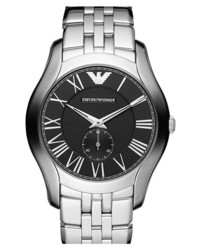 Emporio Armani Round Bracelet Watch 43mm Silver Black
