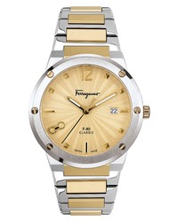 Salvatore Ferragamo F 80 Classic Two Tone Bracelet Watch