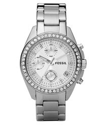 Fossil Crystal Topring Watch Silver