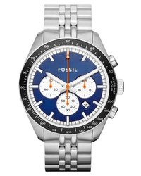 Fossil Edition Sport Chronograph Watch 45mm Silver Blue