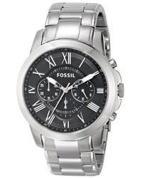 Fossil Fs4736 Grant Stainless Steel Watch
