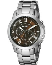 Fossil Fs5090 Grant Chronograph Stainless Steel Watch