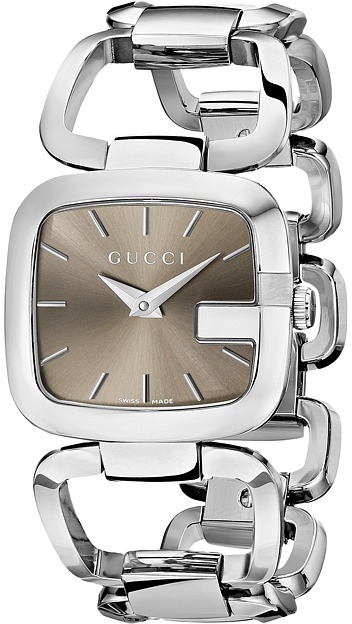 Gucci Women's Swiss Made Quartz Crystal Accented Silver-Tone Stainless  Steel Bracelet Watch - ShopHQ.com