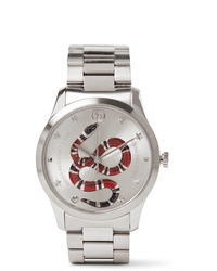 Gucci G Timeless Snake Dial 38mm Stainless Steel Watch