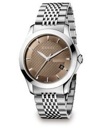 Gucci G Timeless Stainless Steel Bracelet Watchbrown