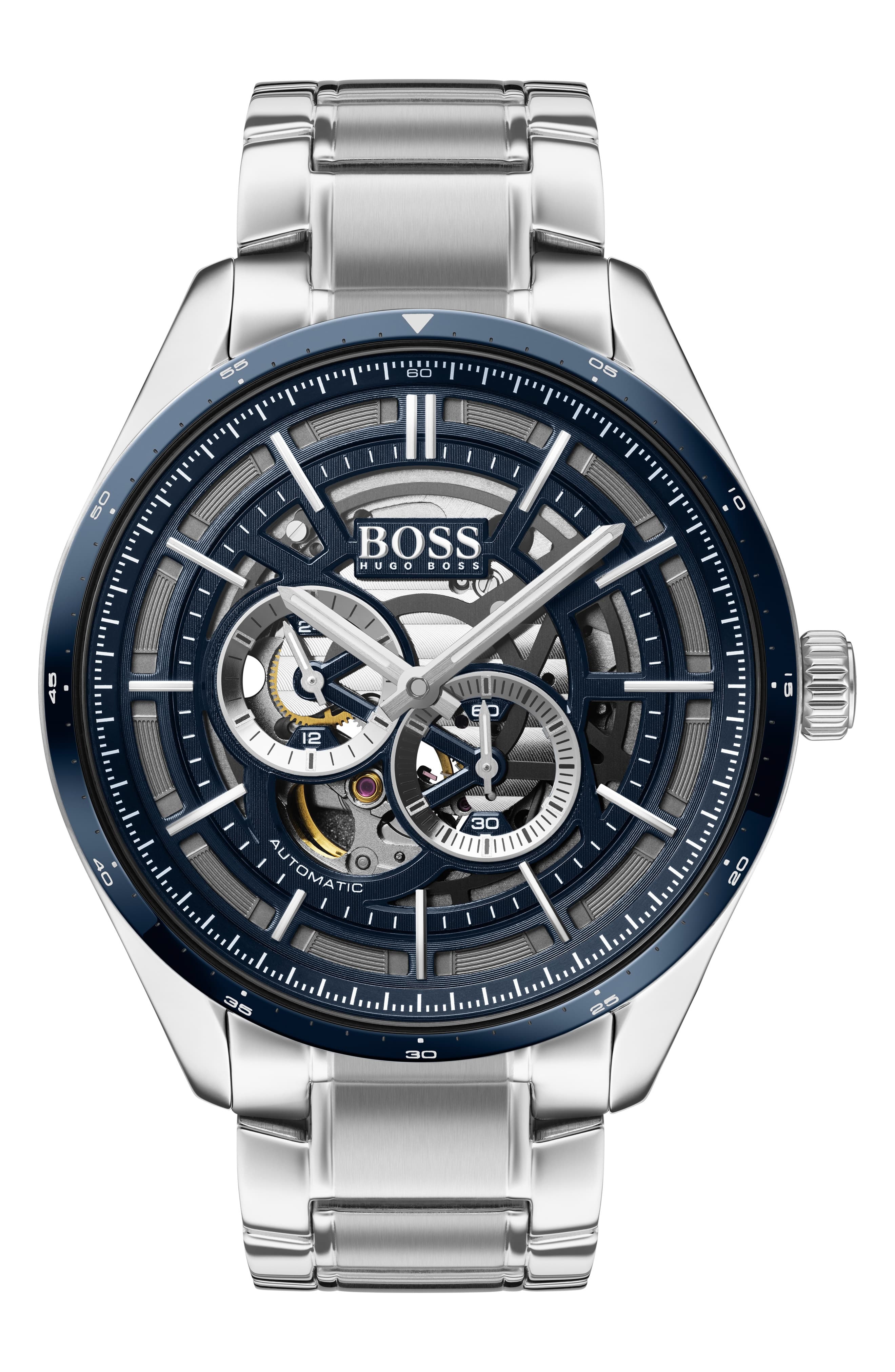 BOSS Grand Prix Automatic Bracelet Watch, $575 Nordstrom Lookastic