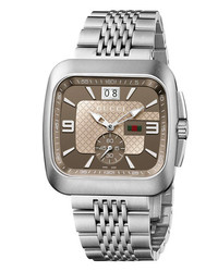 Gucci Coupe Bracelet Watch 40mm Brown Silver