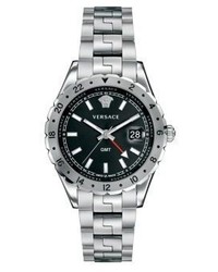 Versace Hellenyium Gmt Stainless Steel Bracelet Watch